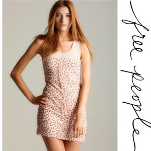 Free people floral ruffle “shimmy dress”